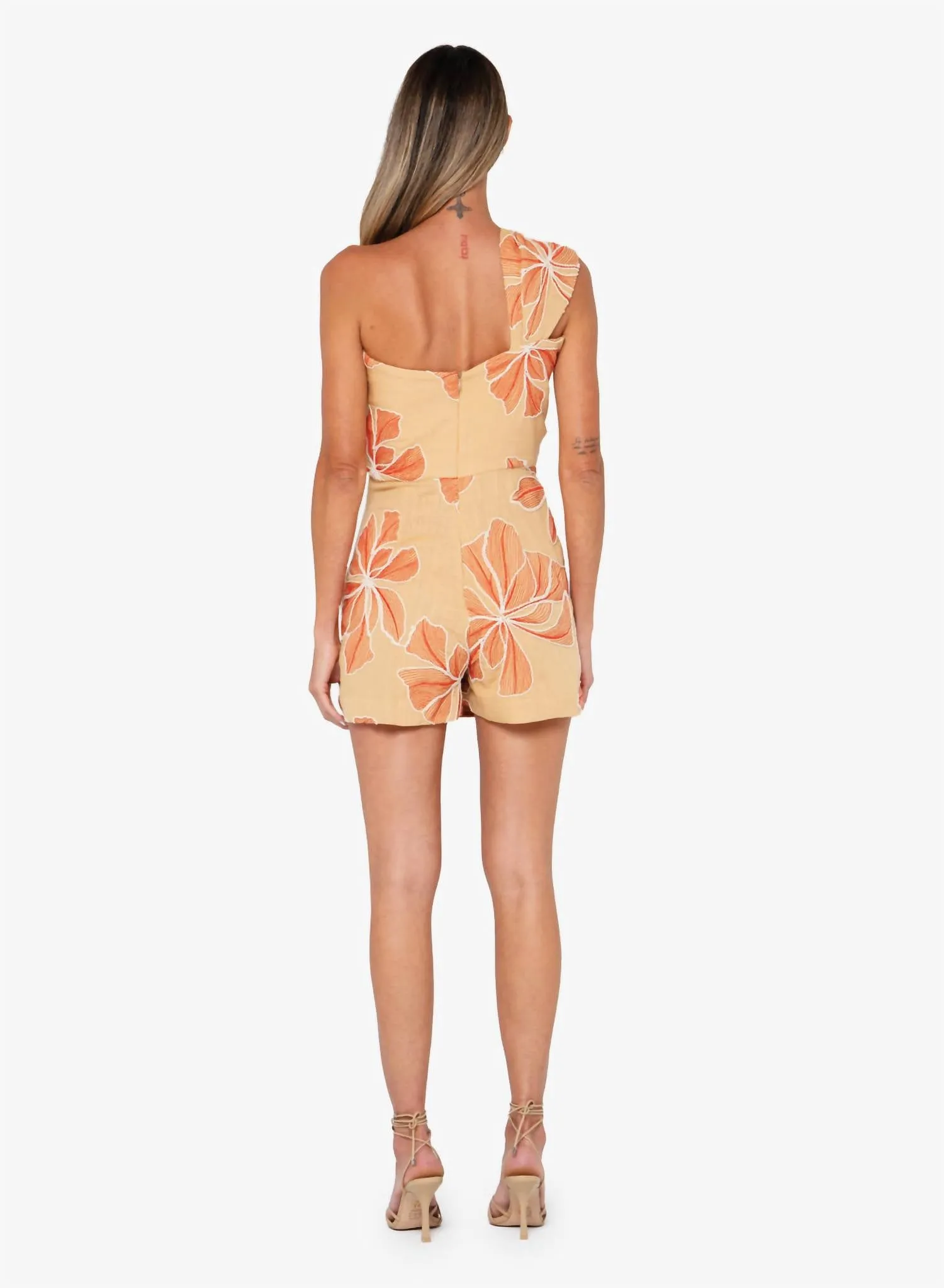 Solange Romper In Orange Multi
