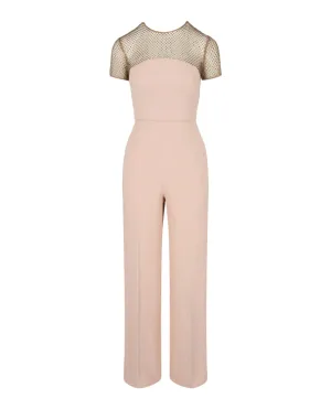 Stella McCartney Crystal-Embellished Short Sleeve Jumpsuit