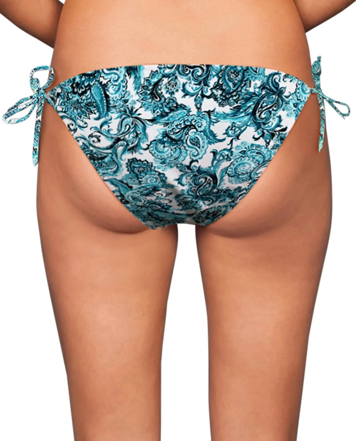 String Bikini Bottom In Peacock Bandana