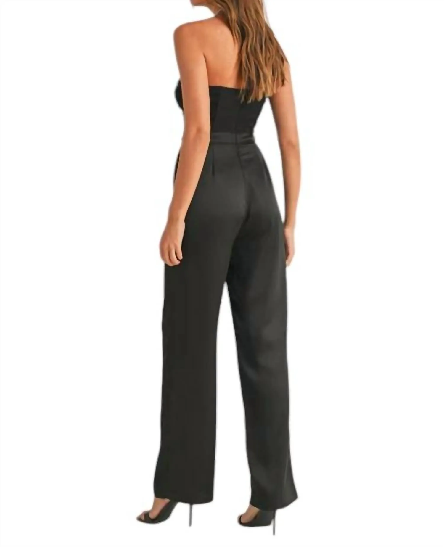 Sweetheart Neck Jumpsuit In Black