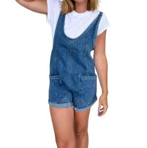 Take It Slow Romper In Denim