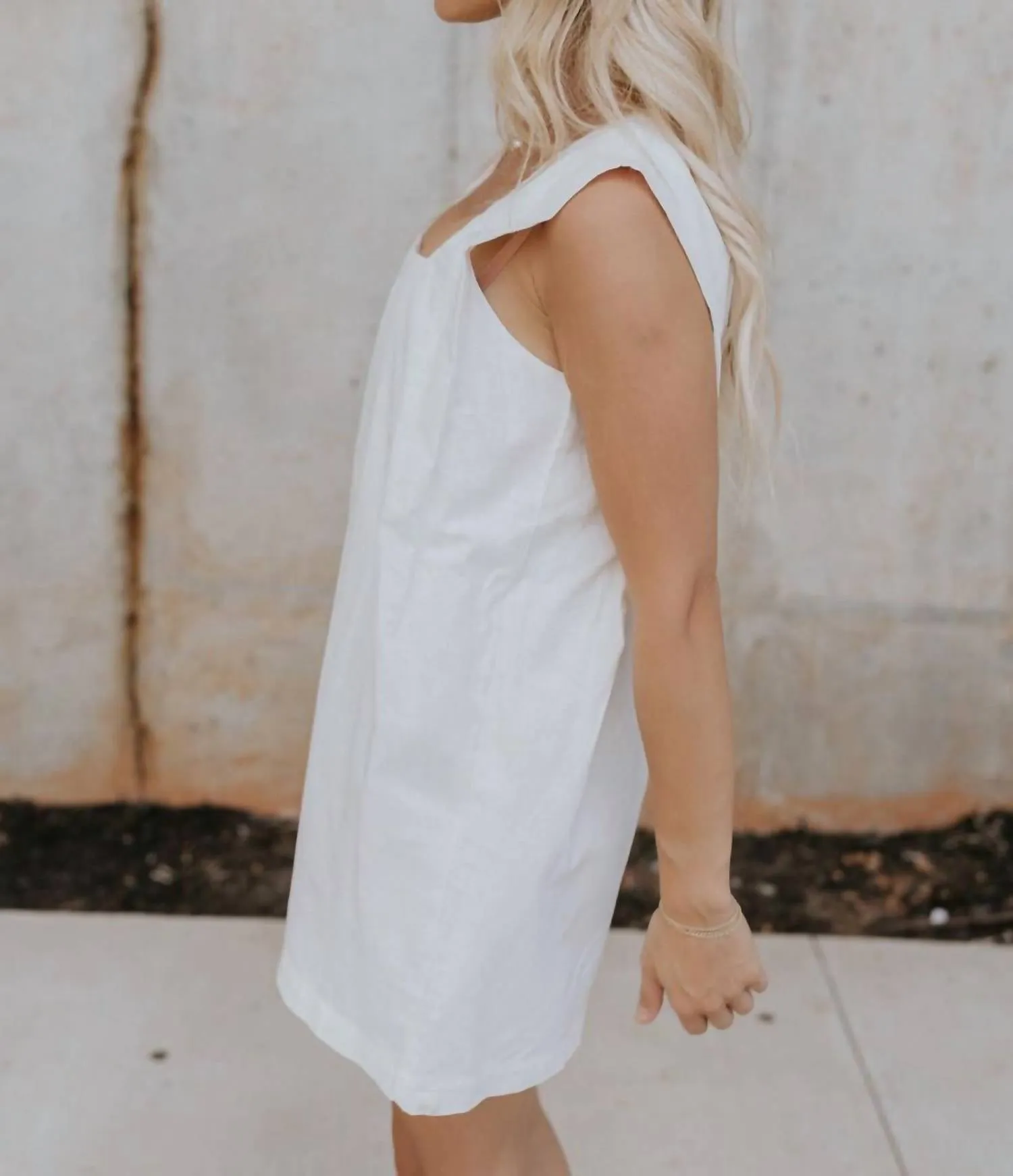Teagan Square Neckline Romper In White