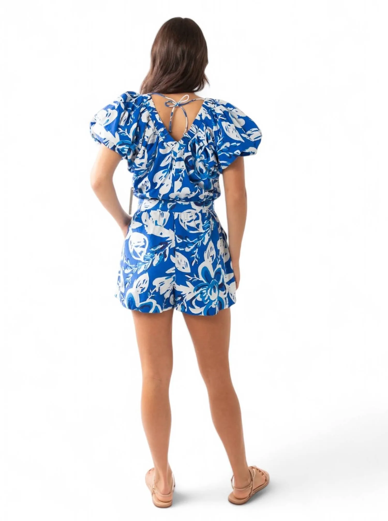 Thalia Romper In Azure