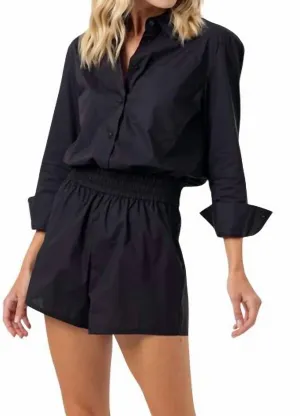 The Lottie Romper In Black
