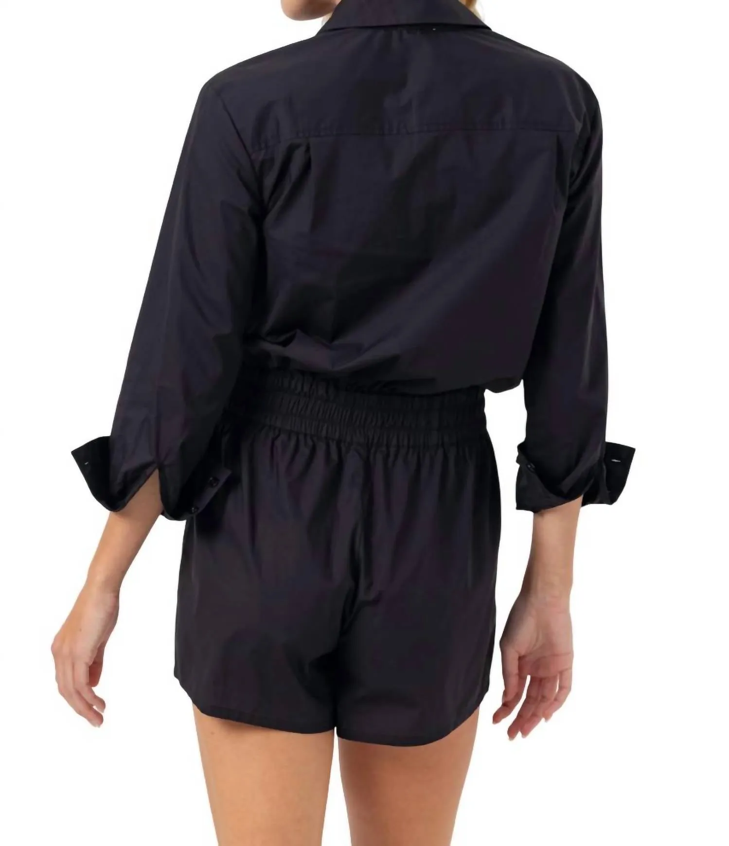 The Lottie Romper In Black