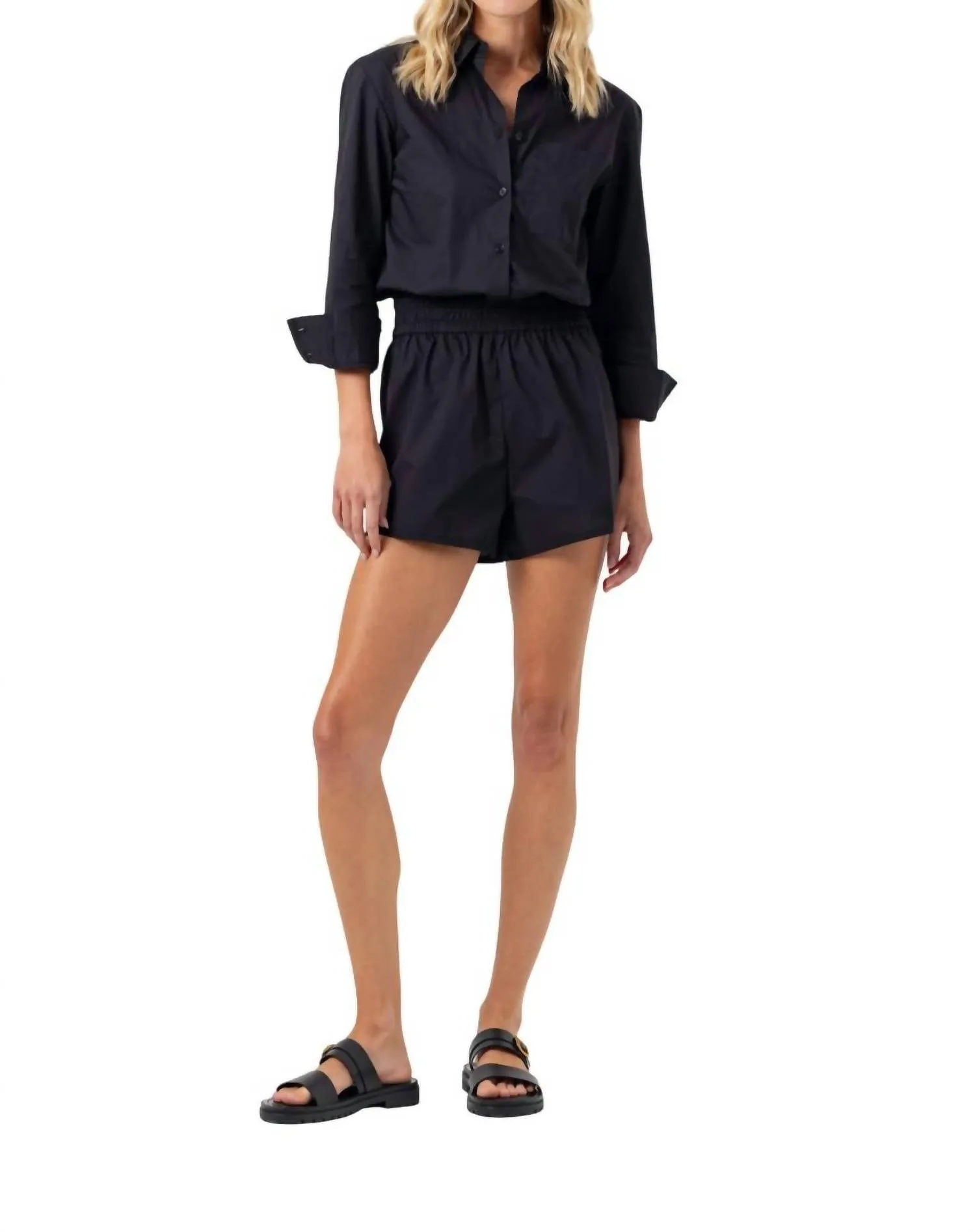 The Lottie Romper In Black