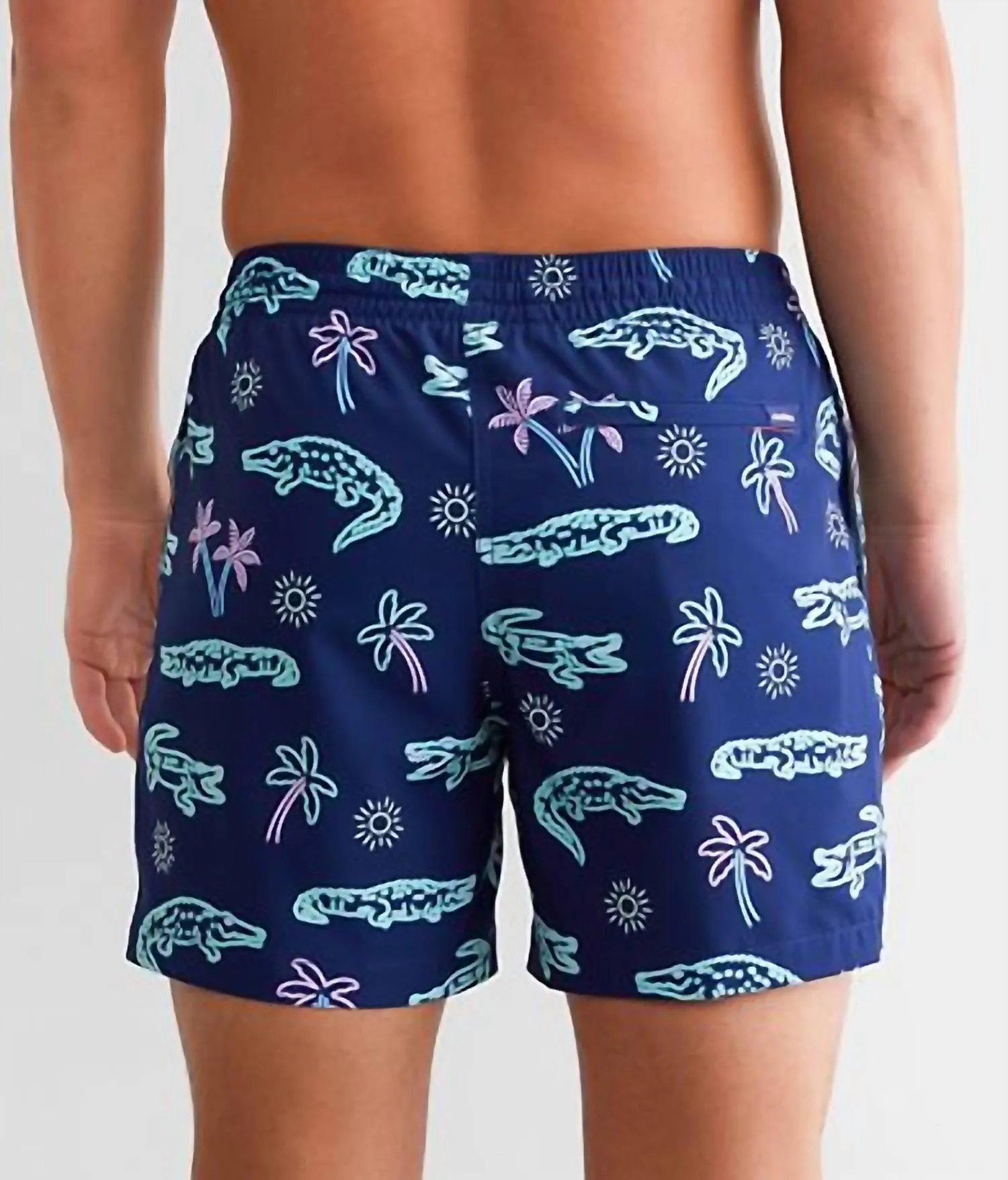 The Neon Glades 7" Swim Trunk In Navy