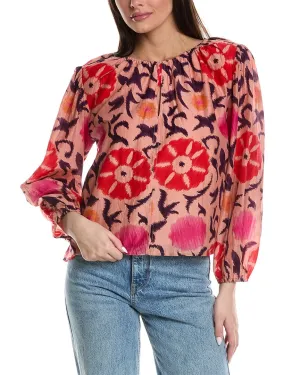 Velvet by Graham & Spencer Fraser Silk-Blend Blouse