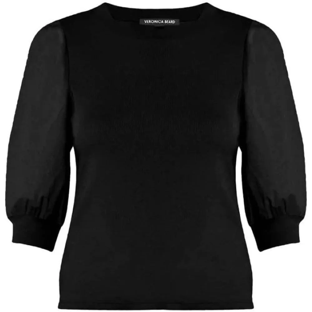 Veronica Beard Jean Women's Crew Neck Coralee Top, Black