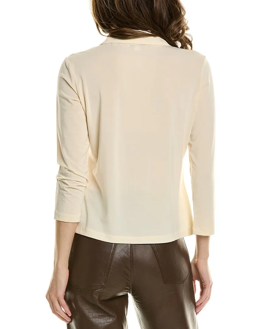 Vince 3/4-Sleeve Button-Up Top
