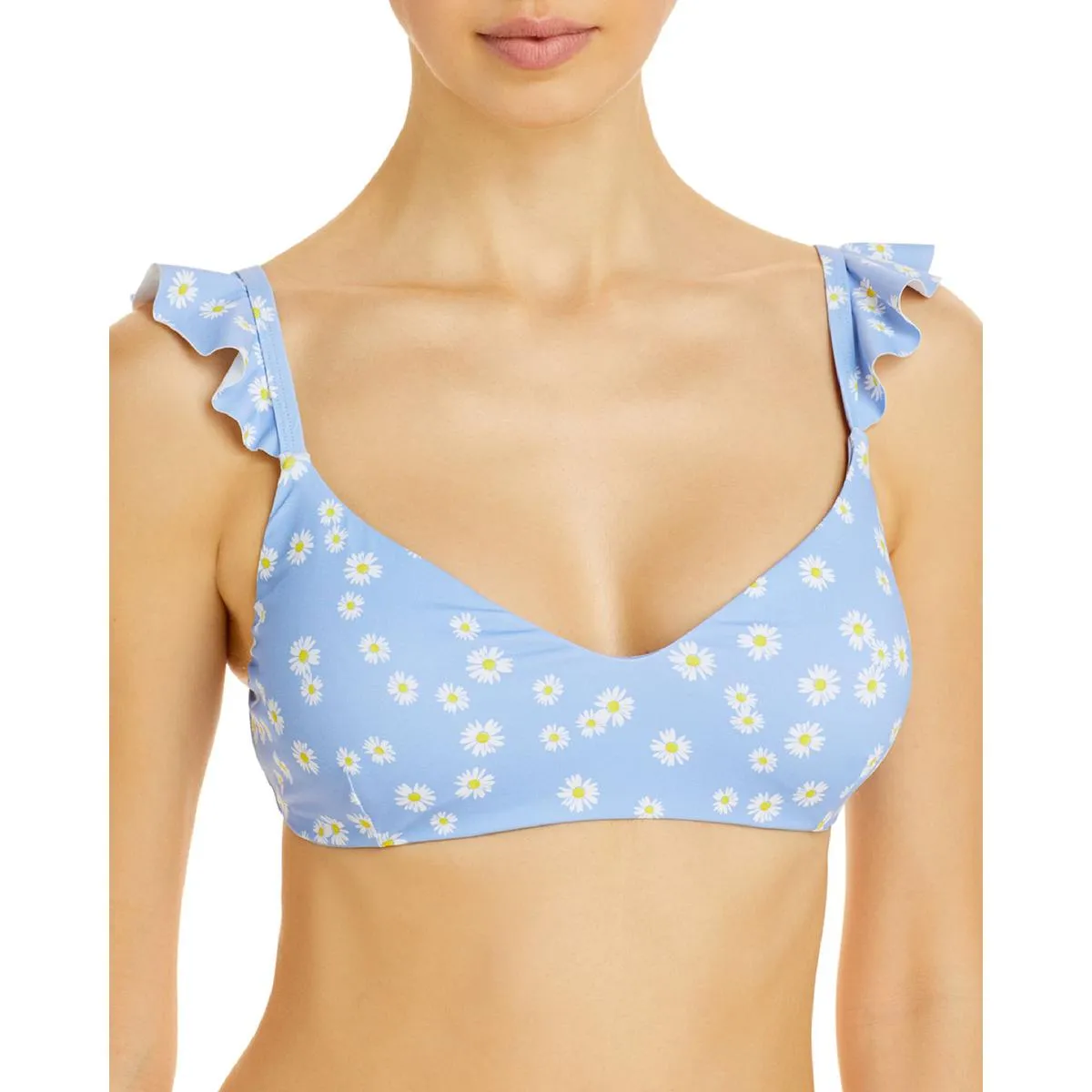 Womens Fringed Thin Strap Bikini Swim Top