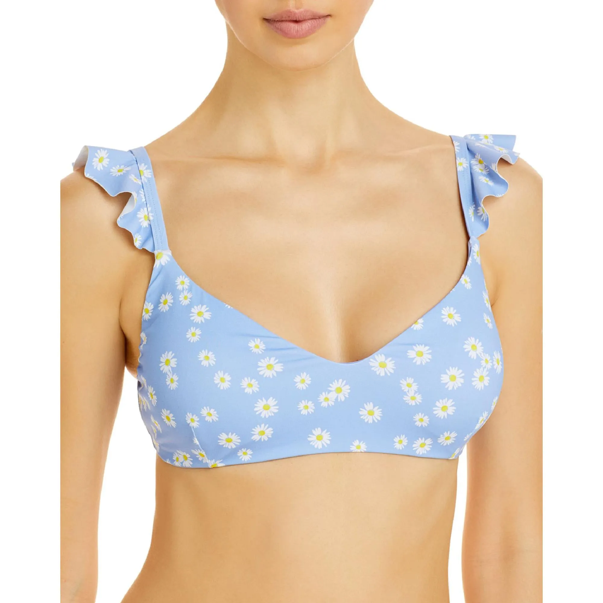 Womens Fringed Thin Strap Bikini Swim Top