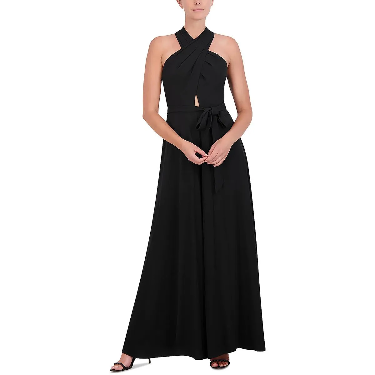 Womens Halter Crossover Jumpsuit
