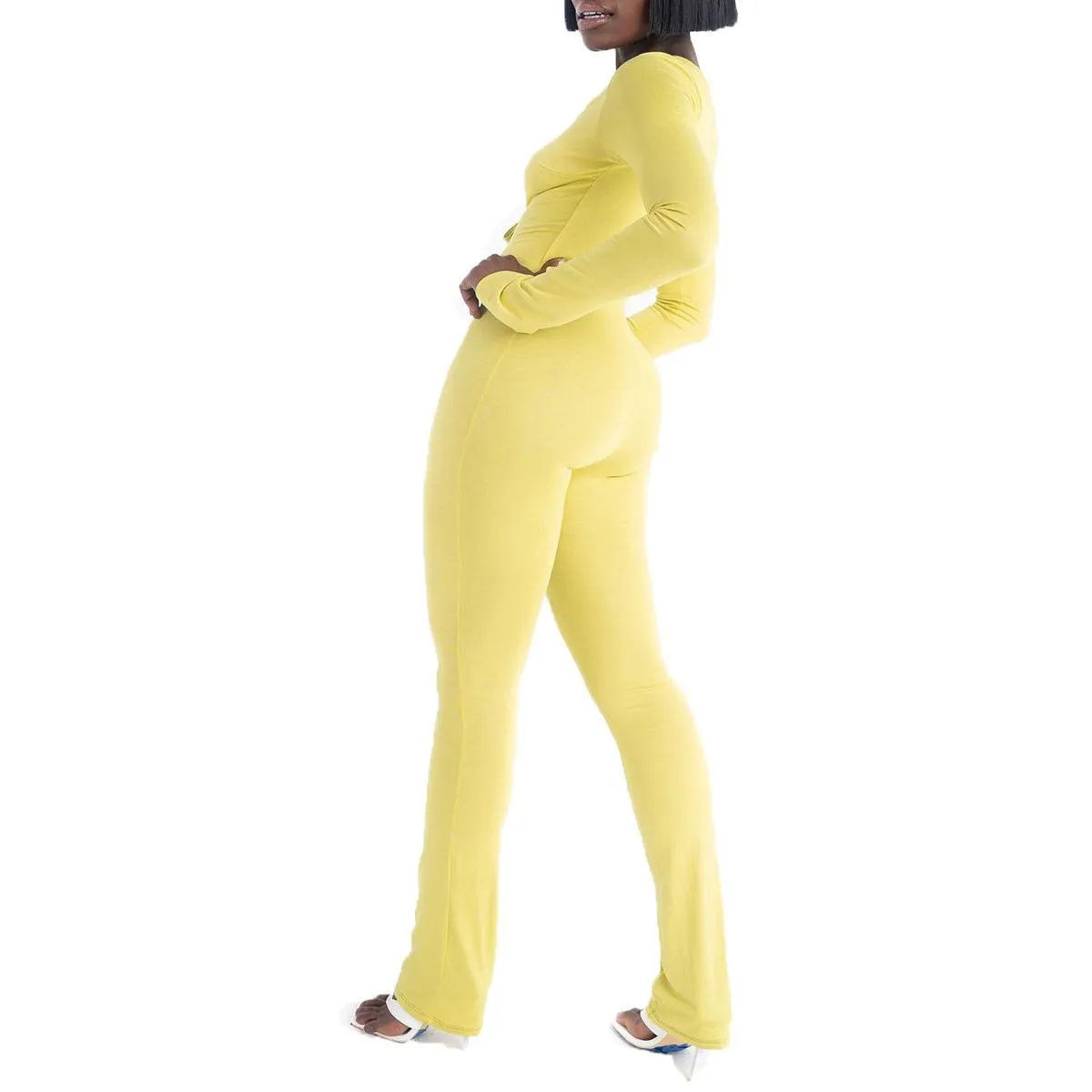 Womens Keyholes Drawstring Closure Jumpsuit