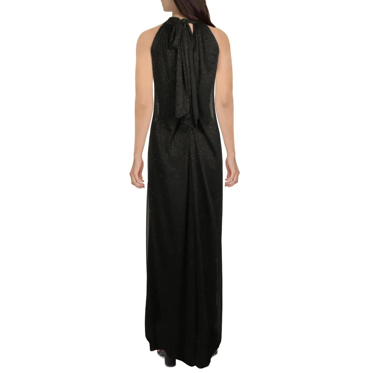 Womens Metallic Halter Jumpsuit
