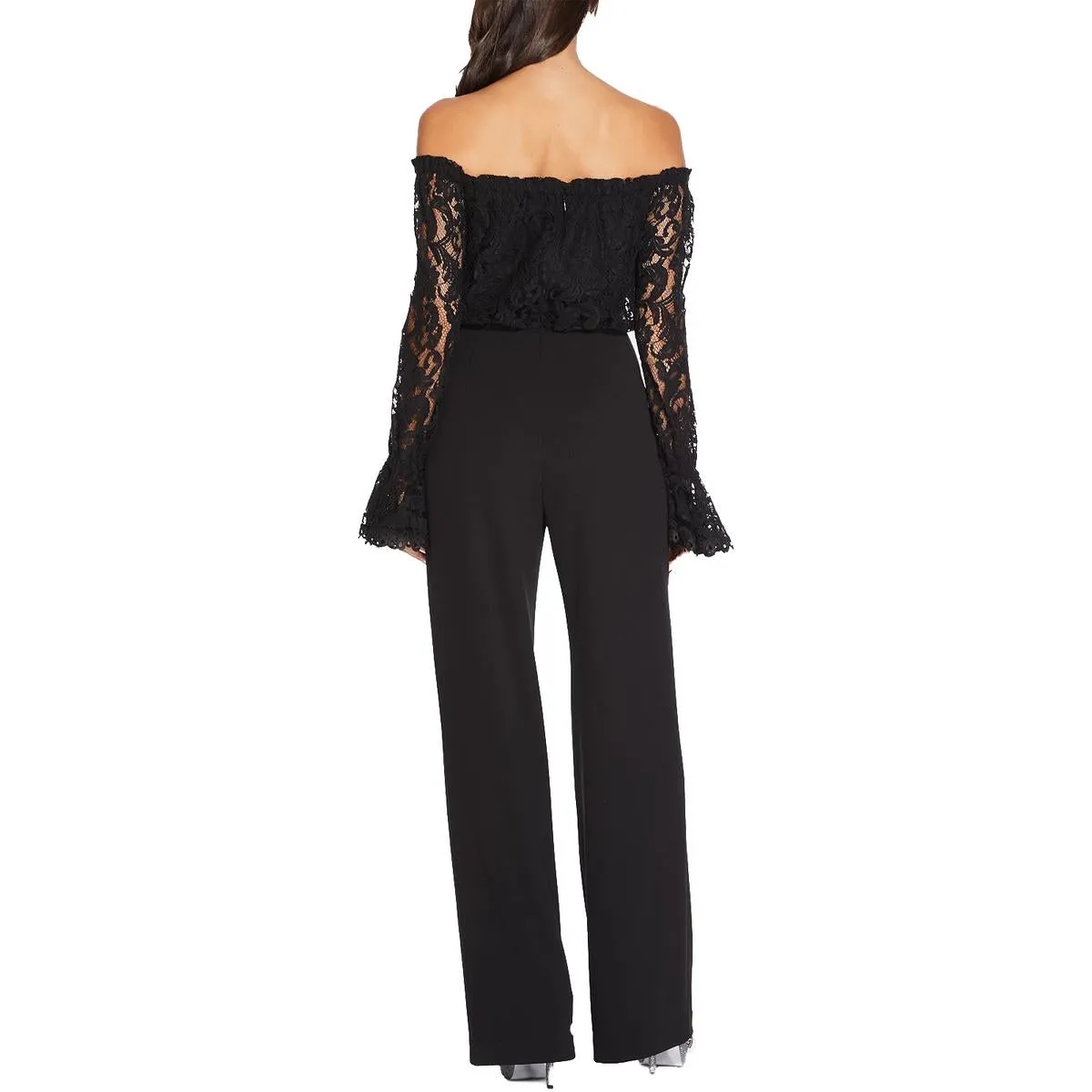 Womens Off The Shoulder Lace Jumpsuit