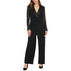 Womens Satin Trim Polyester Jumpsuit