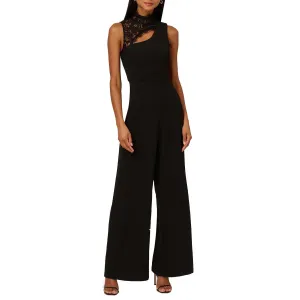 Womens Sleeveless Lace neckline Jumpsuit