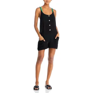 Womens Solid Cover Up Romper